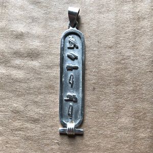 Vintage Sterling Egyptian Cartouche Pendant